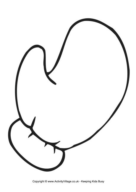 Mitten writing frame - right Mitten writing frame - right