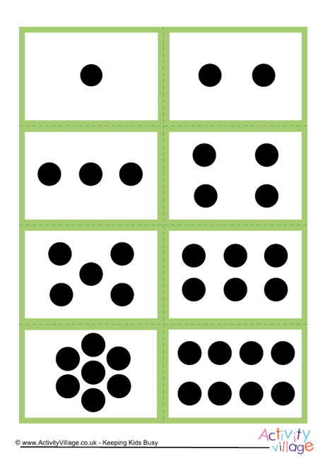 Mix and Match Number Dot Cards 0 to 10 Set 1