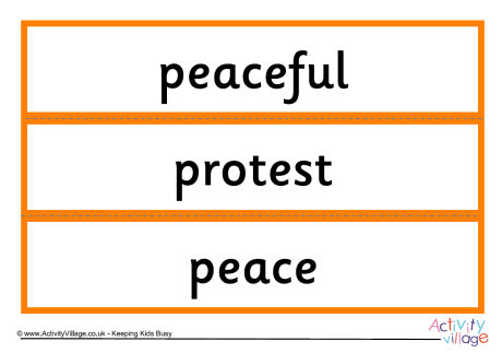MLK Day word cards MLK Day word cards