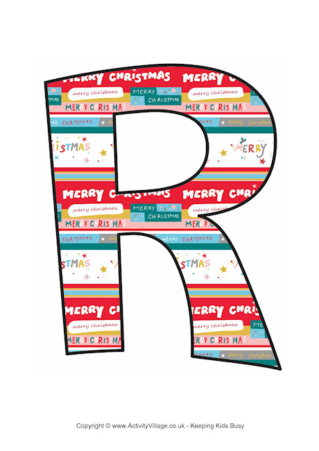 Modern Christmas Letter Printable R 1