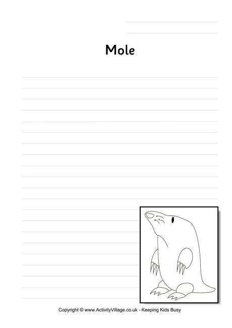 Mole writing page