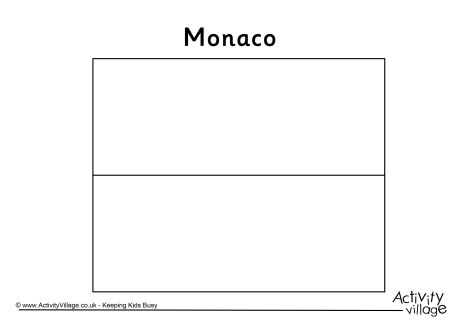 Monaco flag colouring page