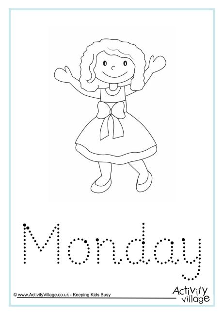 Monday word tracing