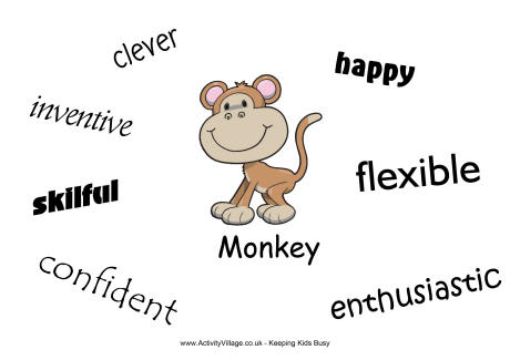 Monkey characteristics poster