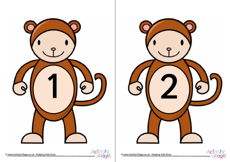 Monkey number posters