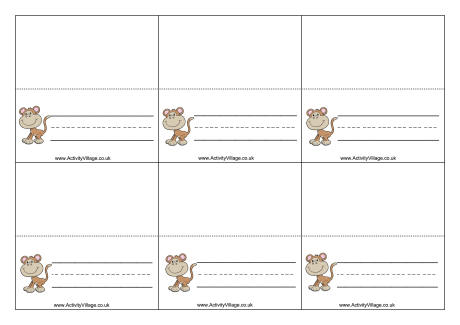 Monkey place cards
