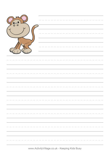 Monkey writing paper Monkey writing paper