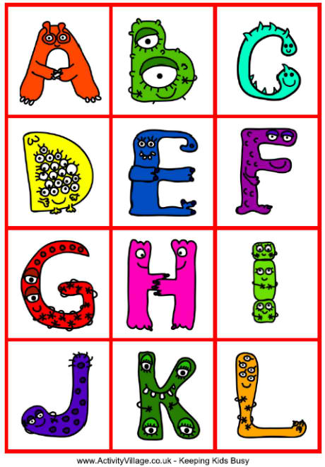 free monster alphabet clipart - photo #7