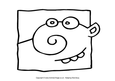 Monster colouring page 13