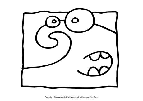 Monster colouring page 4