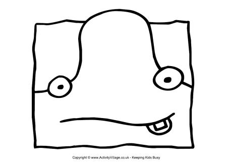 Monster colouring page 7