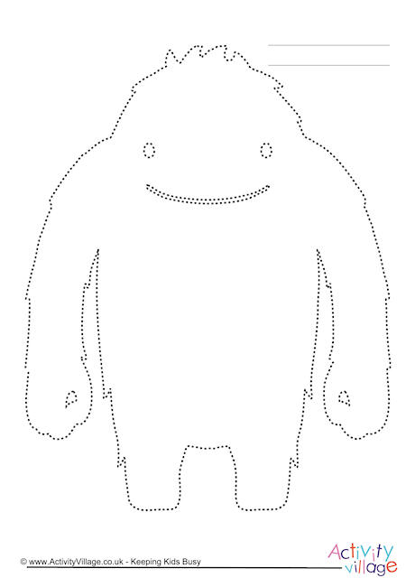 Monster Tracing Page