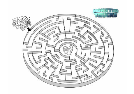Monster trucks maze 2
