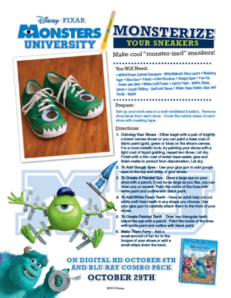 Monsters university sneakers craft