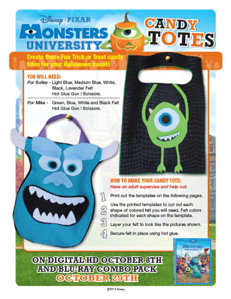 Monsters university - tote bag craft