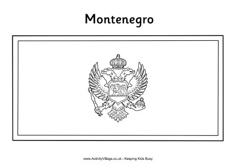Download Montenegro Flag Colouring Page