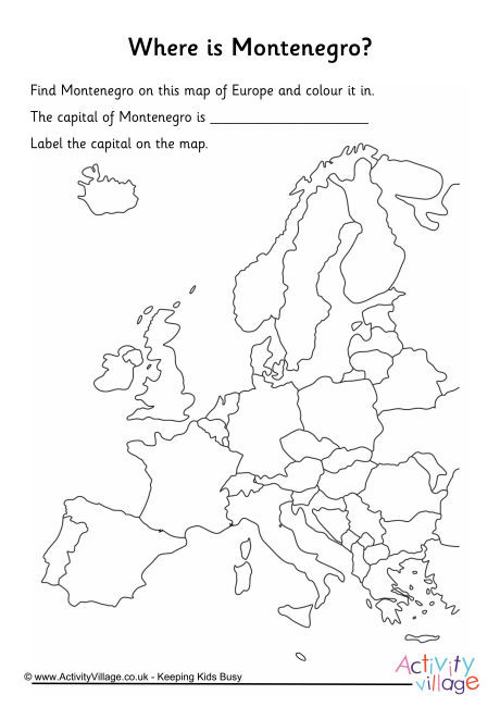 Montenegro Location Worksheet