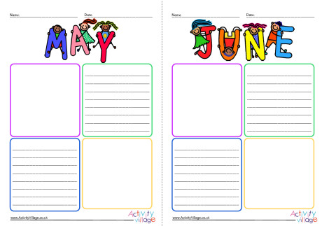 Monthly Journal Pages - Blank