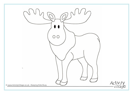 Moose Colouring Page 2