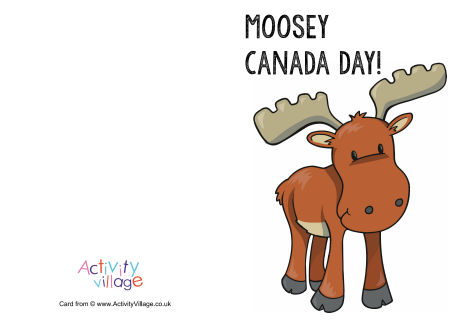Moosey Canada Day card