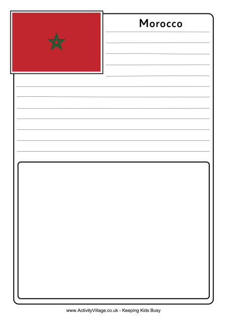 Morocco notebooking page
