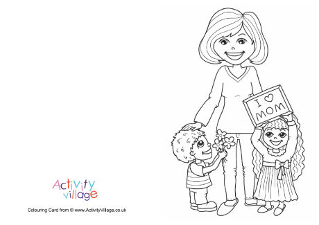Mother's Day colouring card - Mom Mother's Day colouring card - Mom