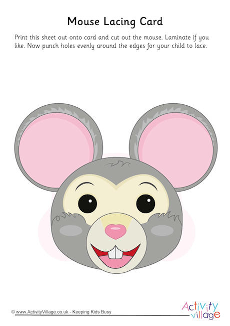 Mouse Lacing Card Mouse Lacing Card