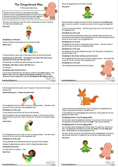 Move And Stretch Story Gingerbread Man Move And Stretch Story Gingerbread Man