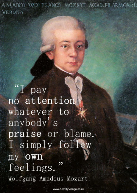 Mozart quote poster