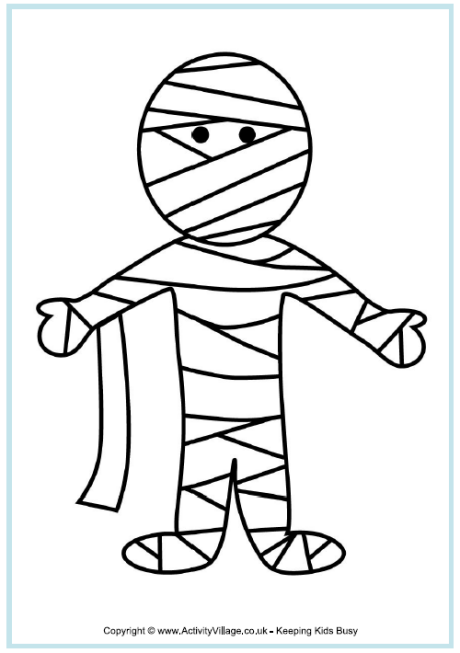 Mummy Colouring Page Mummy Colouring Page