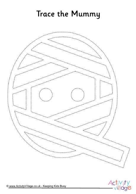 Mummy tracing page