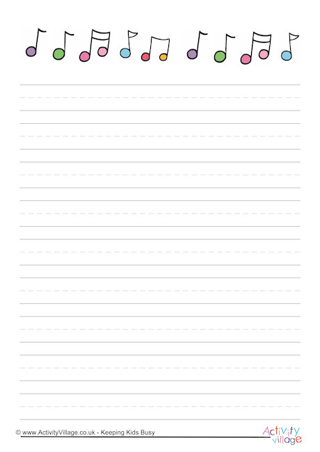 Music Staff Paper Print Out