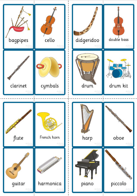 Musical Instrument Flash Cards Musical Instrument Flash Cards