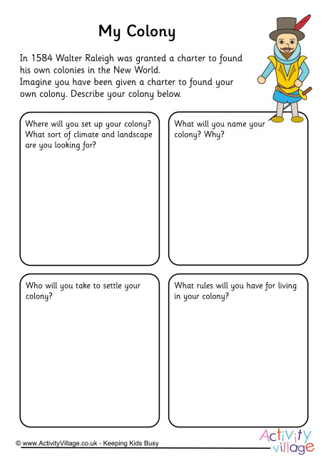 My Colony Worksheet My Colony Worksheet