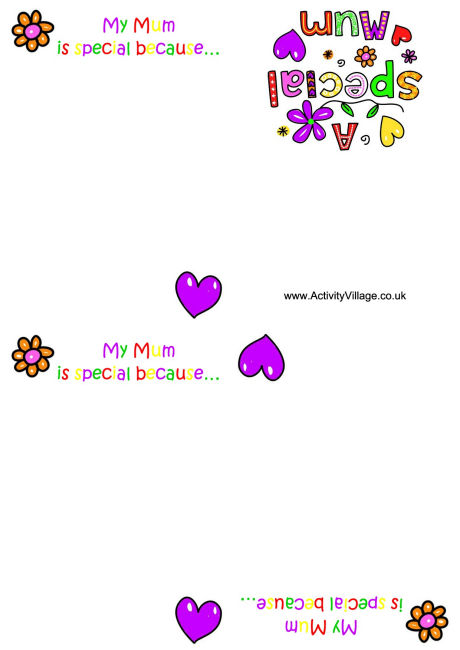 My mum is special booklet My mum is special booklet