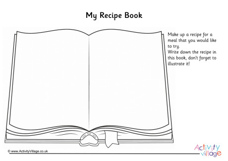 My Recipe Book Worksheet