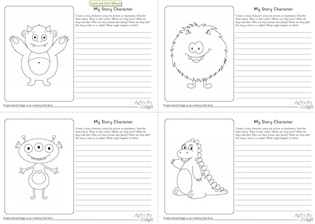My Story Character Worksheets - Monsters My Story Character Worksheets - Monsters