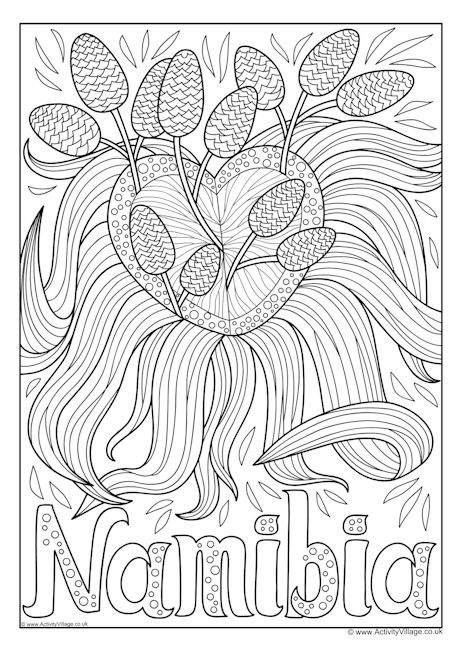 Namibia national flower colouring page Namibia national flower colouring page