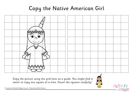 Native American Girl Grid Copy