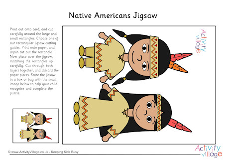 Native Americans Printable Jigsaw Native Americans Printable Jigsaw