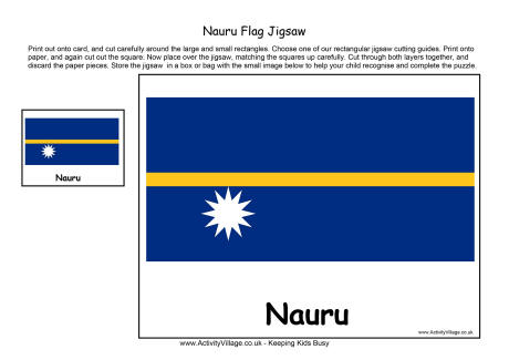 Nauru flag jigsaw Nauru flag jigsaw