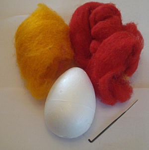 Needle felt Easter egg supplies