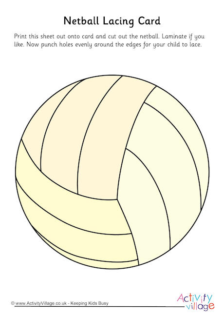 Netball Lacing Card