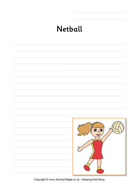 Netball writing page