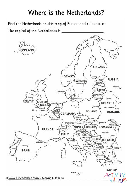 netherlands-location-worksheet