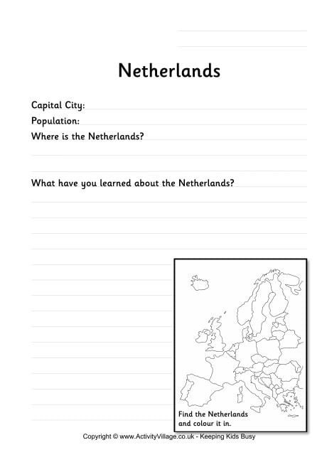 Netherlands Worksheet