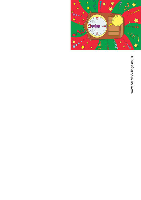 New year clock booklet New year clock booklet