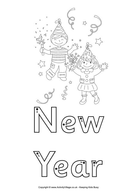 New year finger tracing 