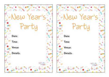 New Years Party Invitation 3