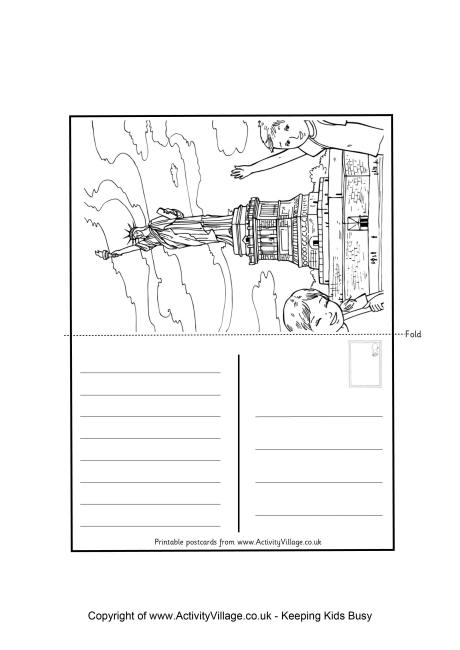 New York Statue of Liberty postcard